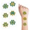 4E's Novelty Glitter Shamrock Temporary Tattoos, 24 Pack, St. Patrick's Day Tattoos, Party Tattoos for Kids Accessories